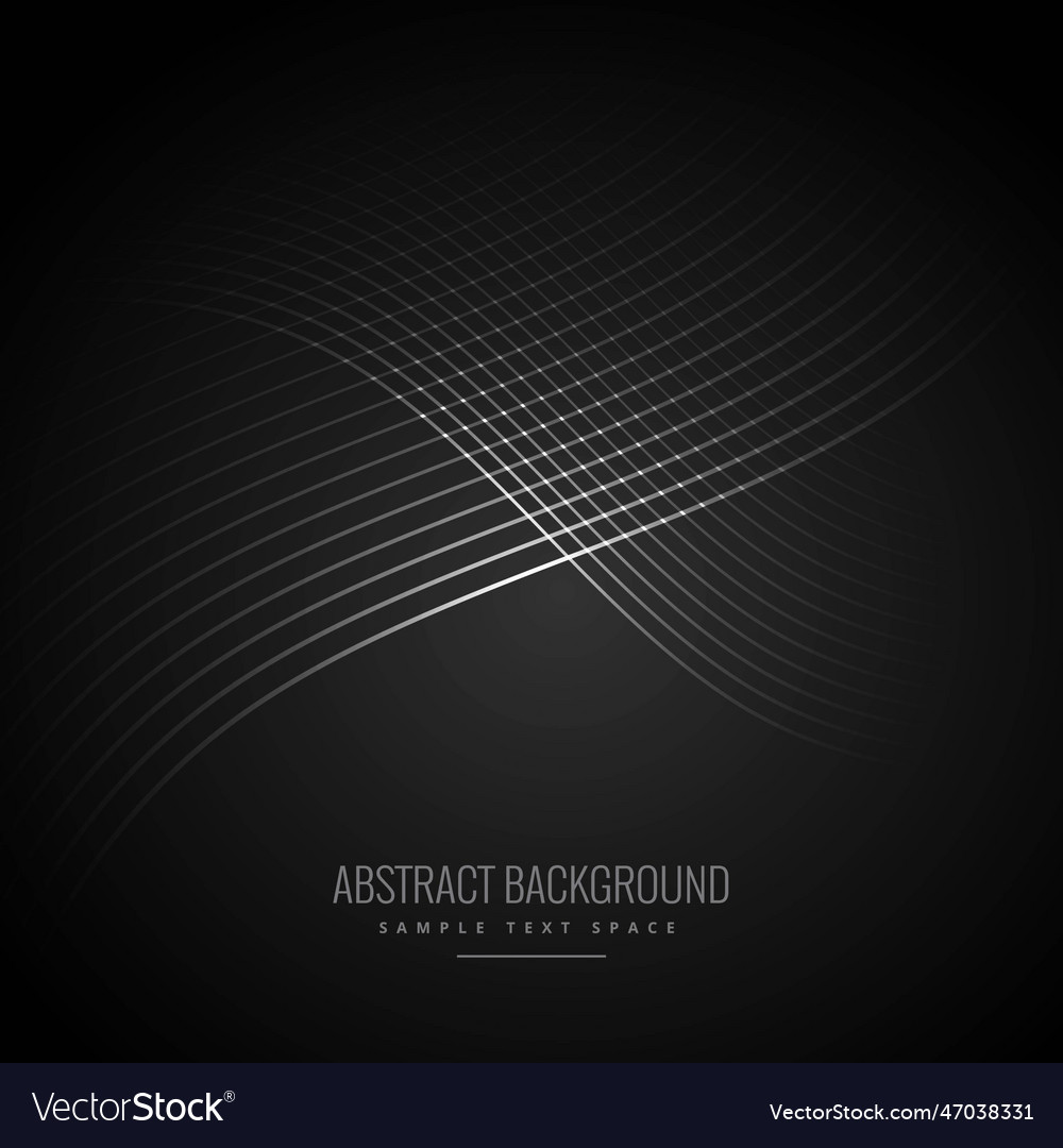 Dark background with shiny flowing lines Vector Image Dark background with shiny flowing lines