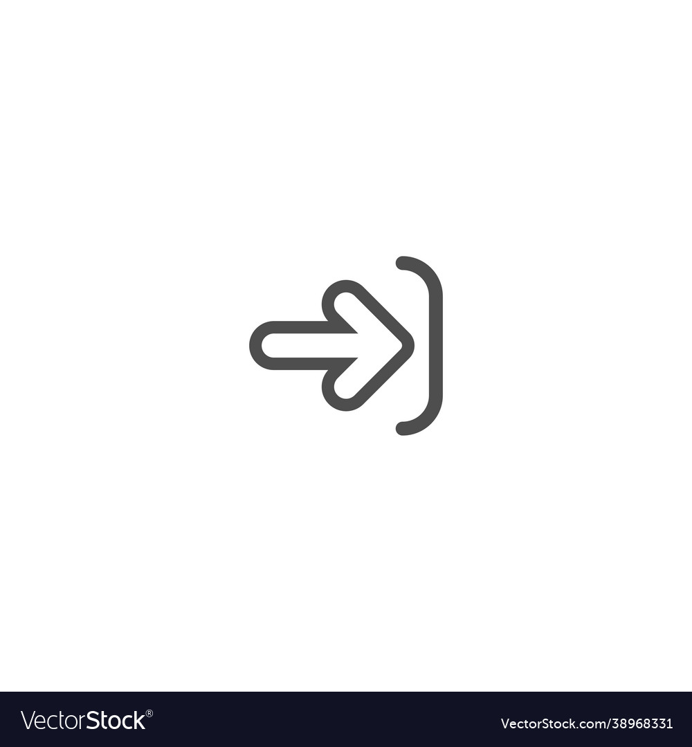 Enter/Login Icon - Bracket Arrow