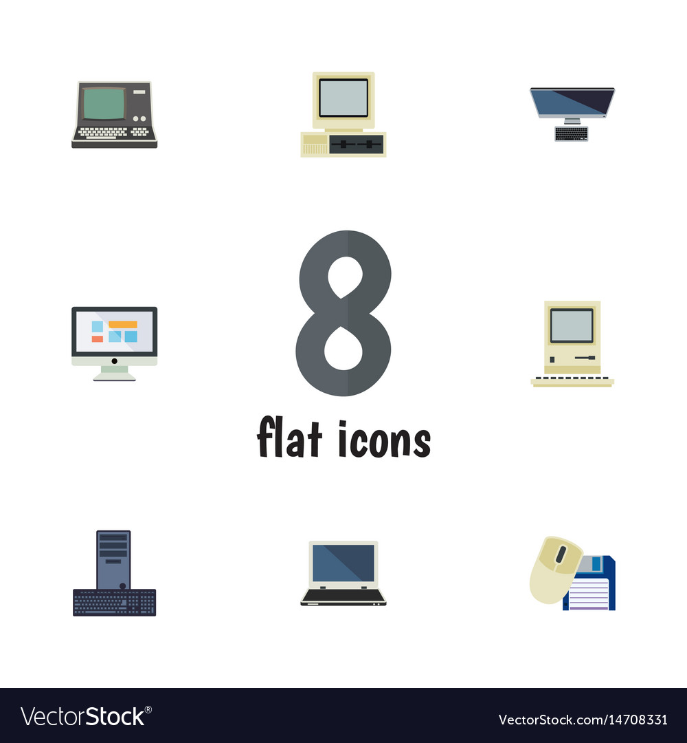 Flat notebook set of processor pc computing