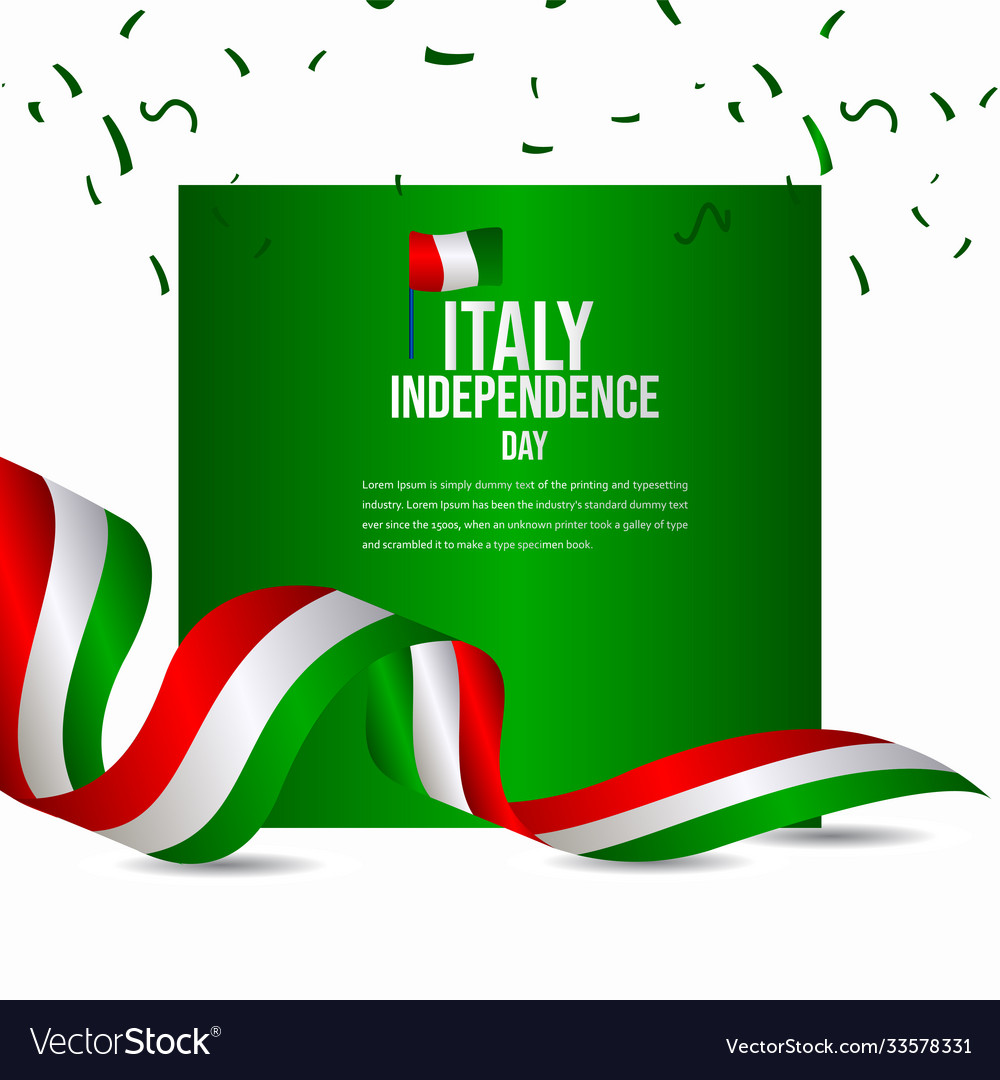 Happy italy independence day celebration template