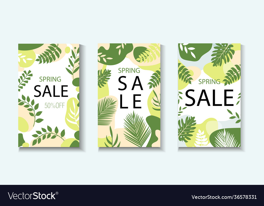 Hello spring collection abstract background