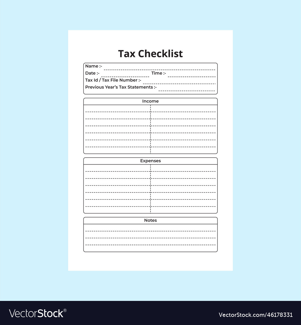 Income tax info recorder kdp interior government vector image Income tax info recorder kdp interior government