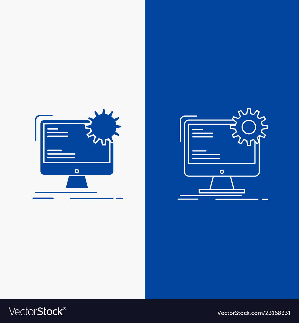 Internet layout page site static line and glyph
