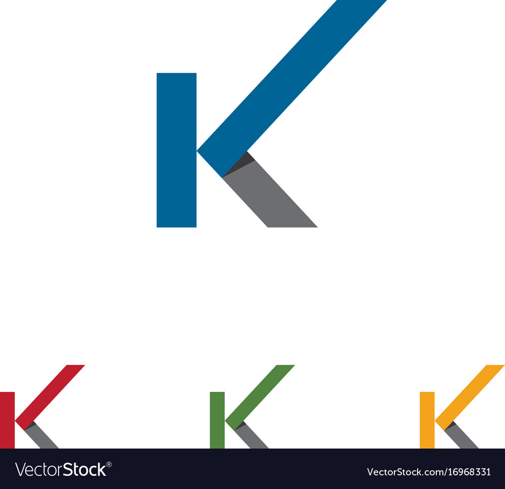 K letter arrows icon logo template design Vector Image