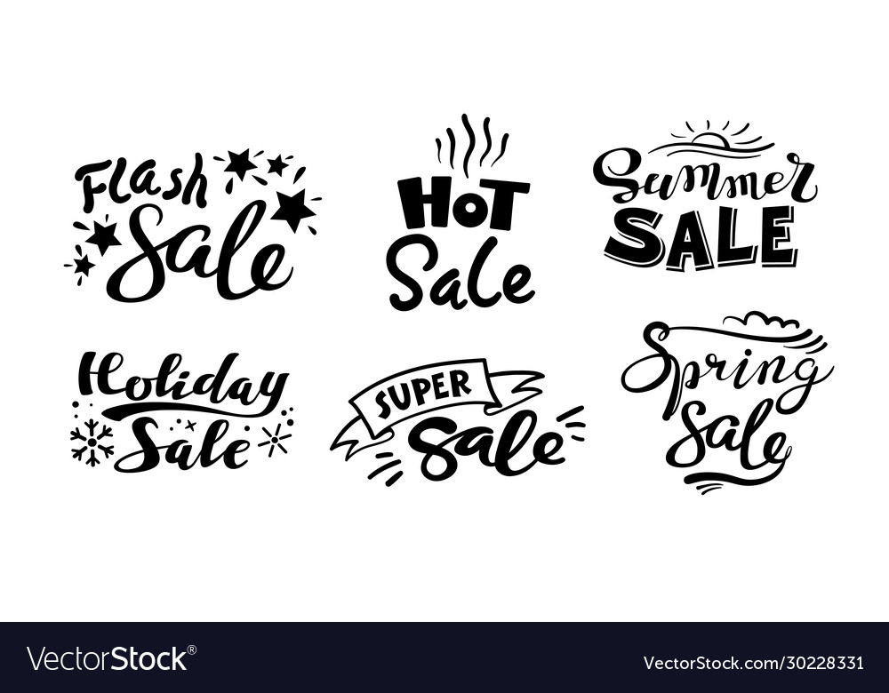 Monochrome Sale Aufkleber - Saisonale