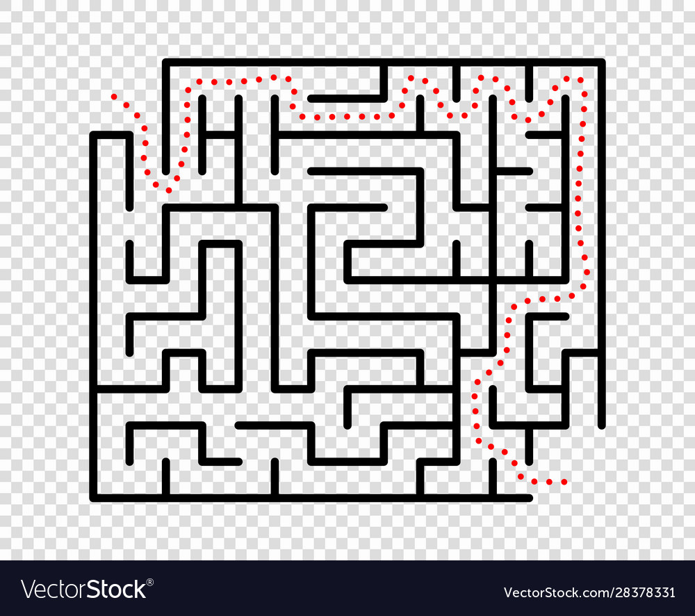 Rectangular maze labyrinth is a logic game