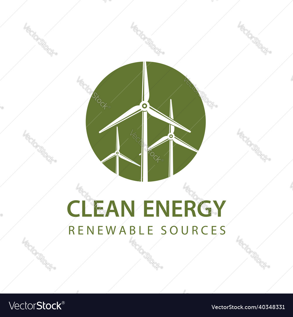 Renewable energy icon Royalty Free Vector Image