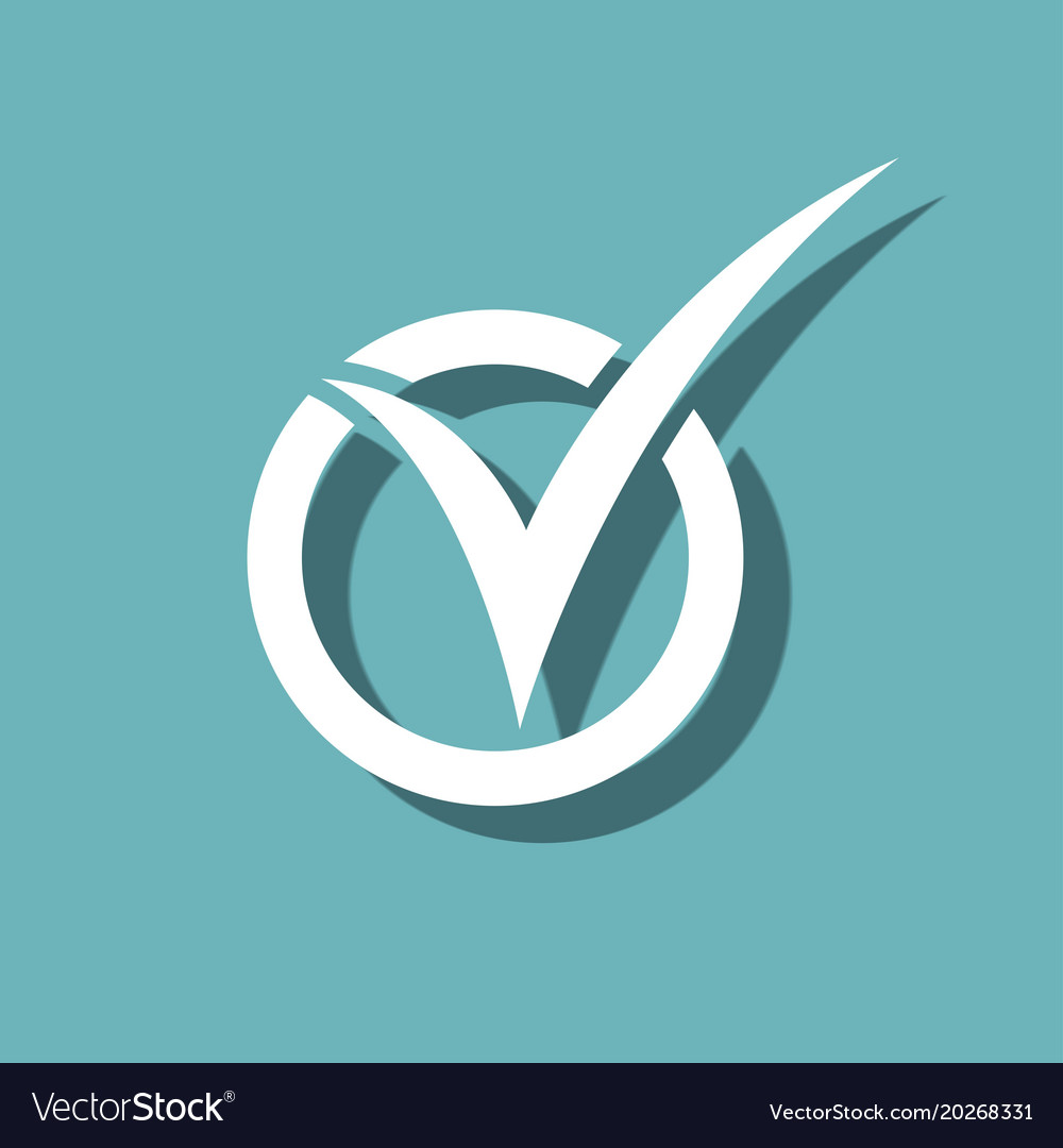 Rounded check mark icon Royalty Free Vector Image