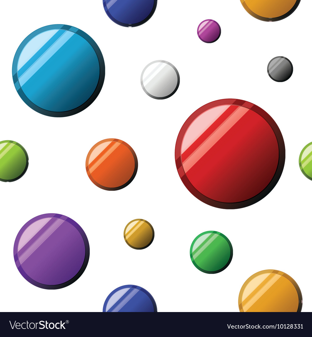 Seamless pattern with glossy buttons