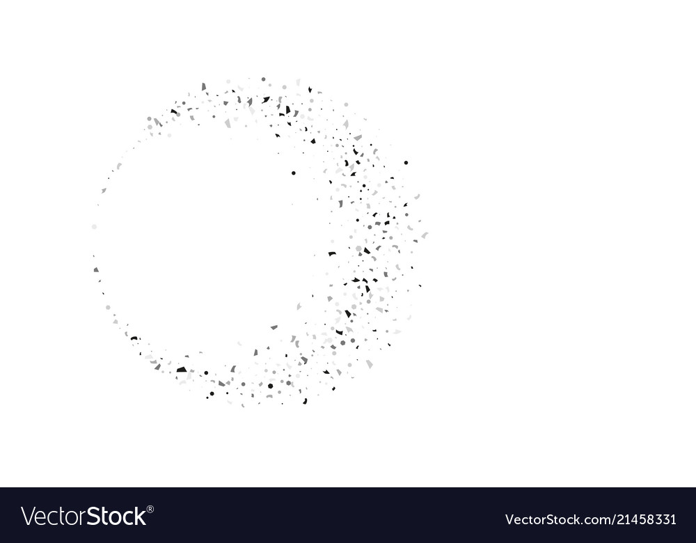 Silver glitter confetti on a white background