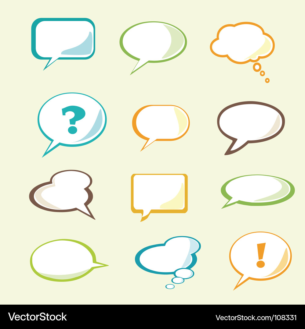 Speech bubbles Royalty Free Vector Image - VectorStock