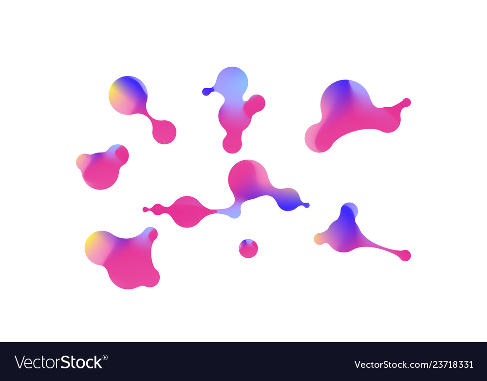 Template of fluid organic shapes abstract liquid