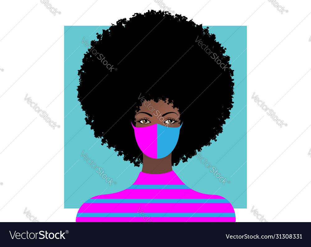 Trendy woman wearing stylish surgical mask