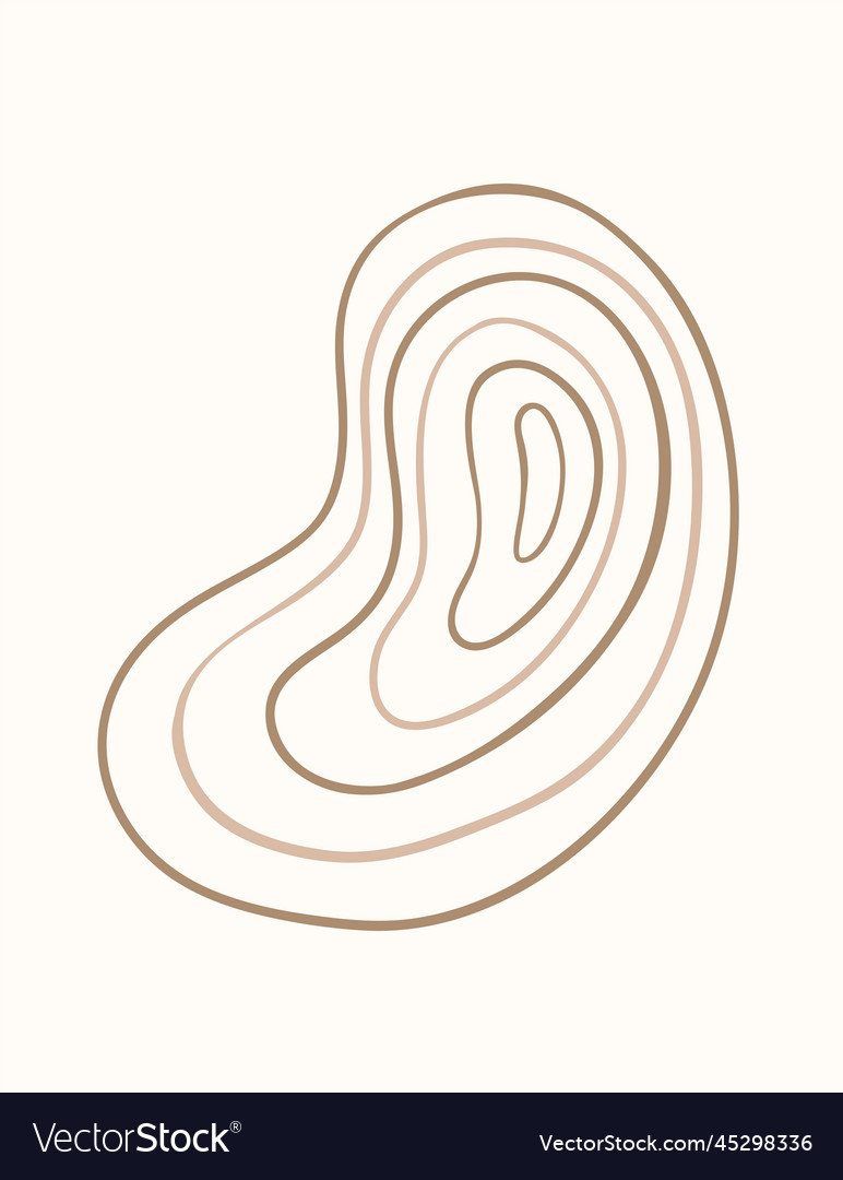 Abstract boho line blob shapes simple hand drawn vector image Abstract boho line blob shapes simple hand drawn