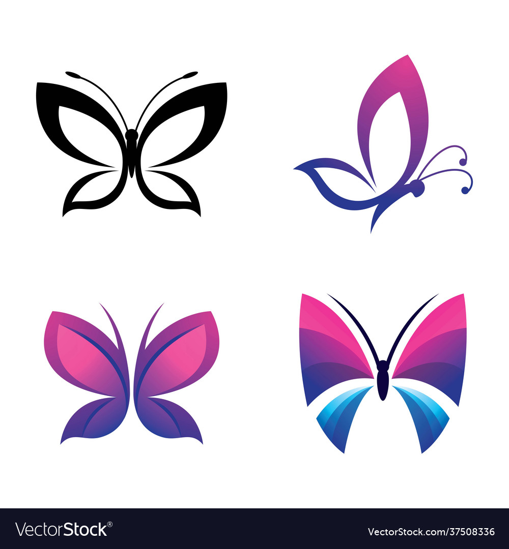 Beauty butterfly logo images Royalty Free Vector Image