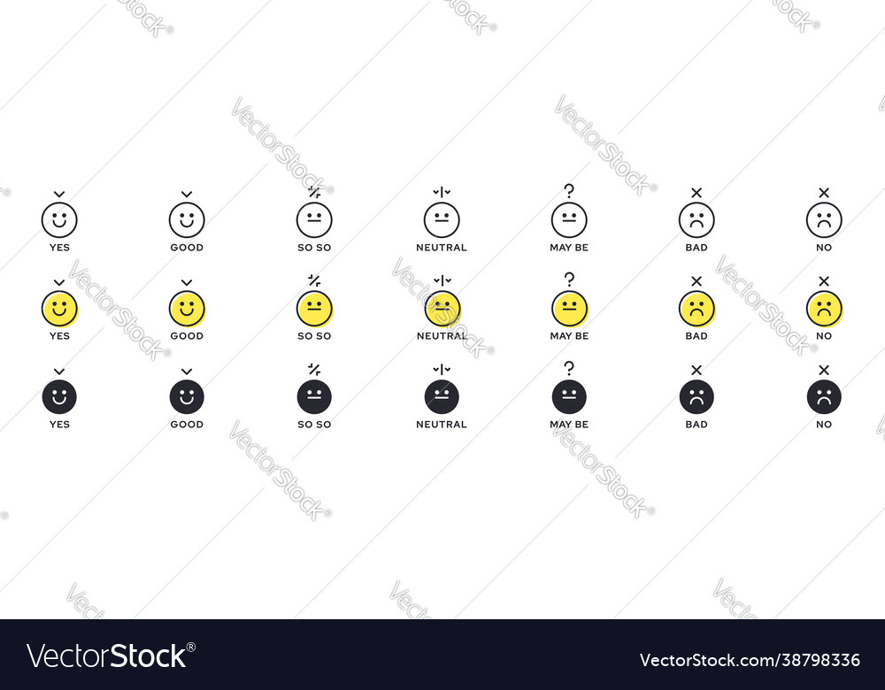 Buttons good bad set simple 2