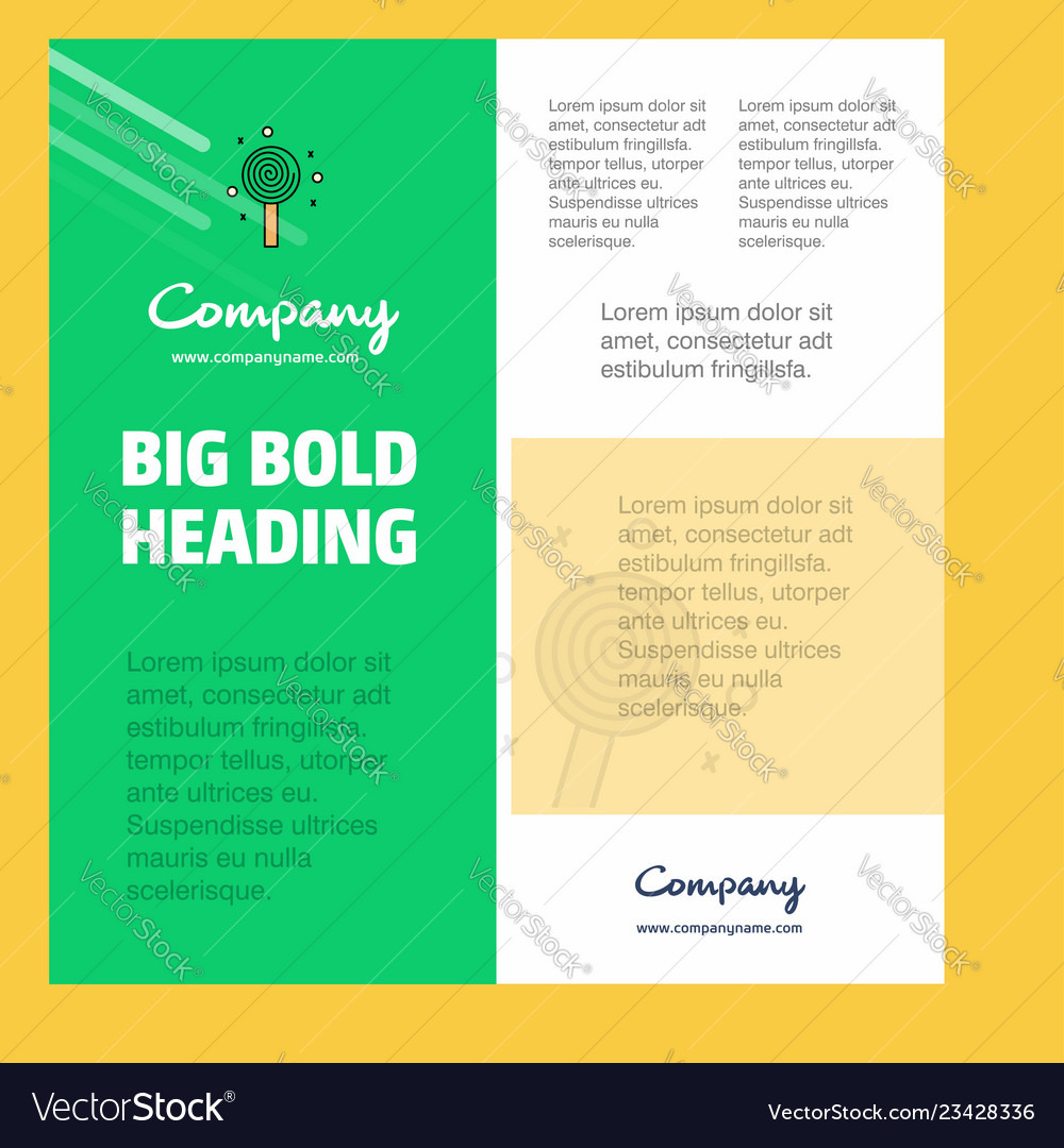 Candy business company poster template with place