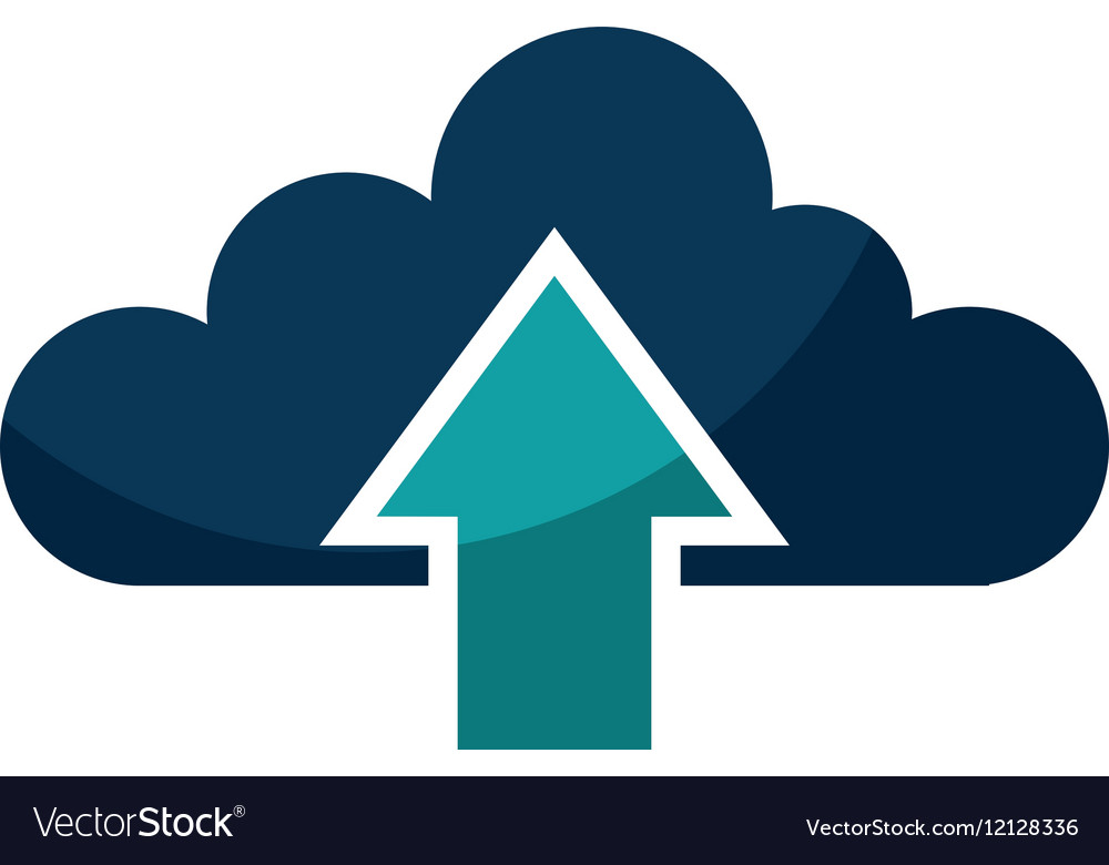 Cloud computing isolated icon