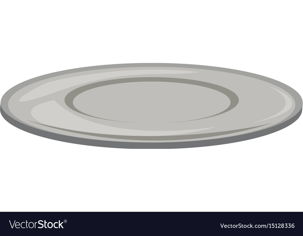 Empty plate round porcelain serve kitchen icon Vector Image