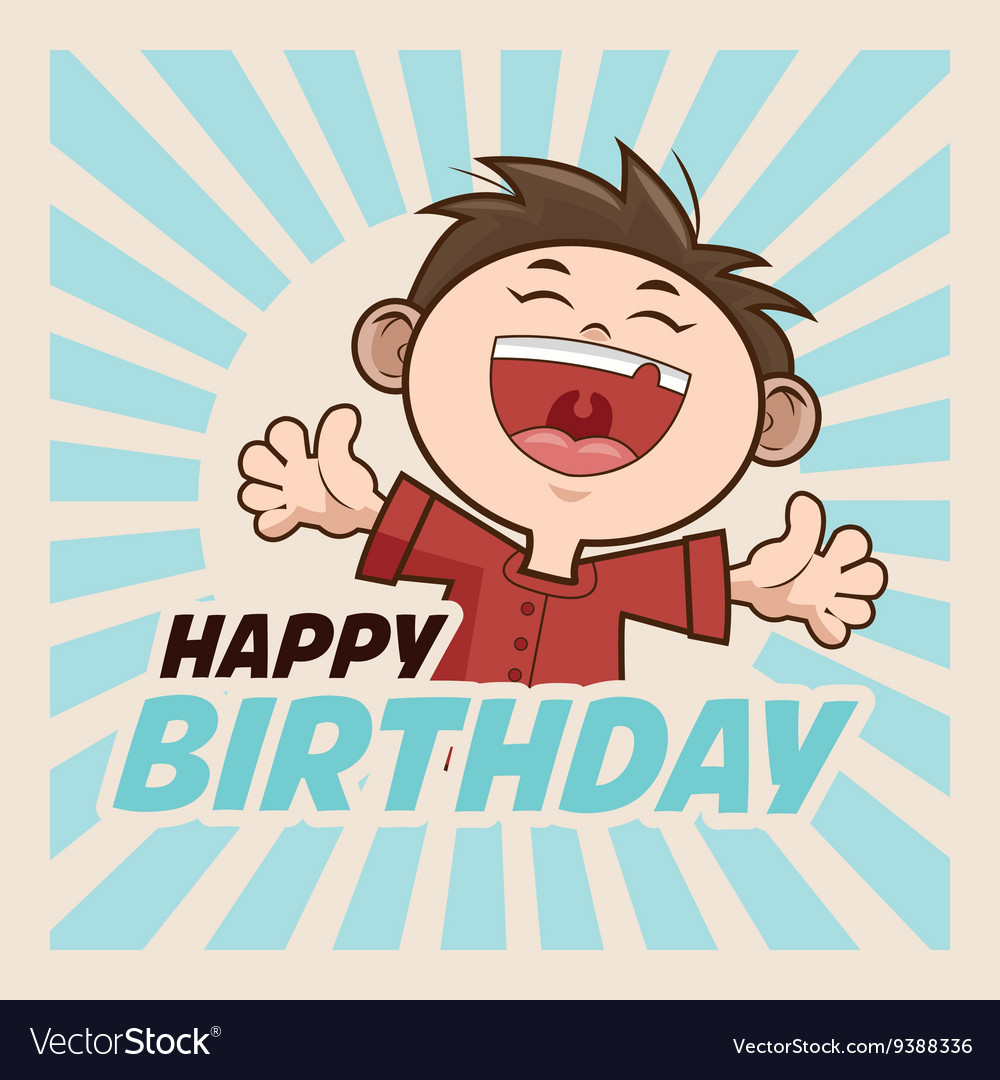 Happy Birthday design kid icon Colorfull graphic Vector Image