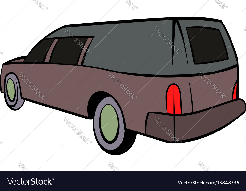 Hearse icon cartoon Royalty Free Vector Image - VectorStock