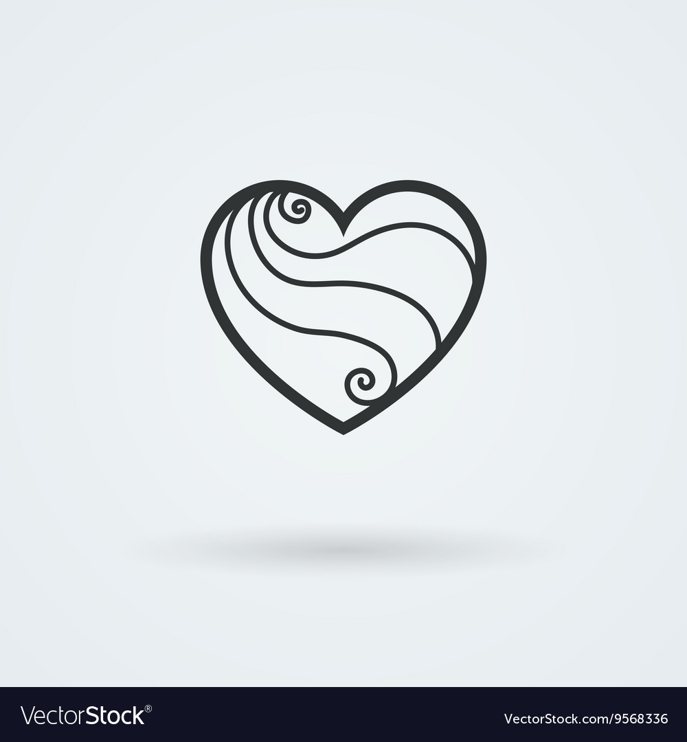 Heart icon single object symbol