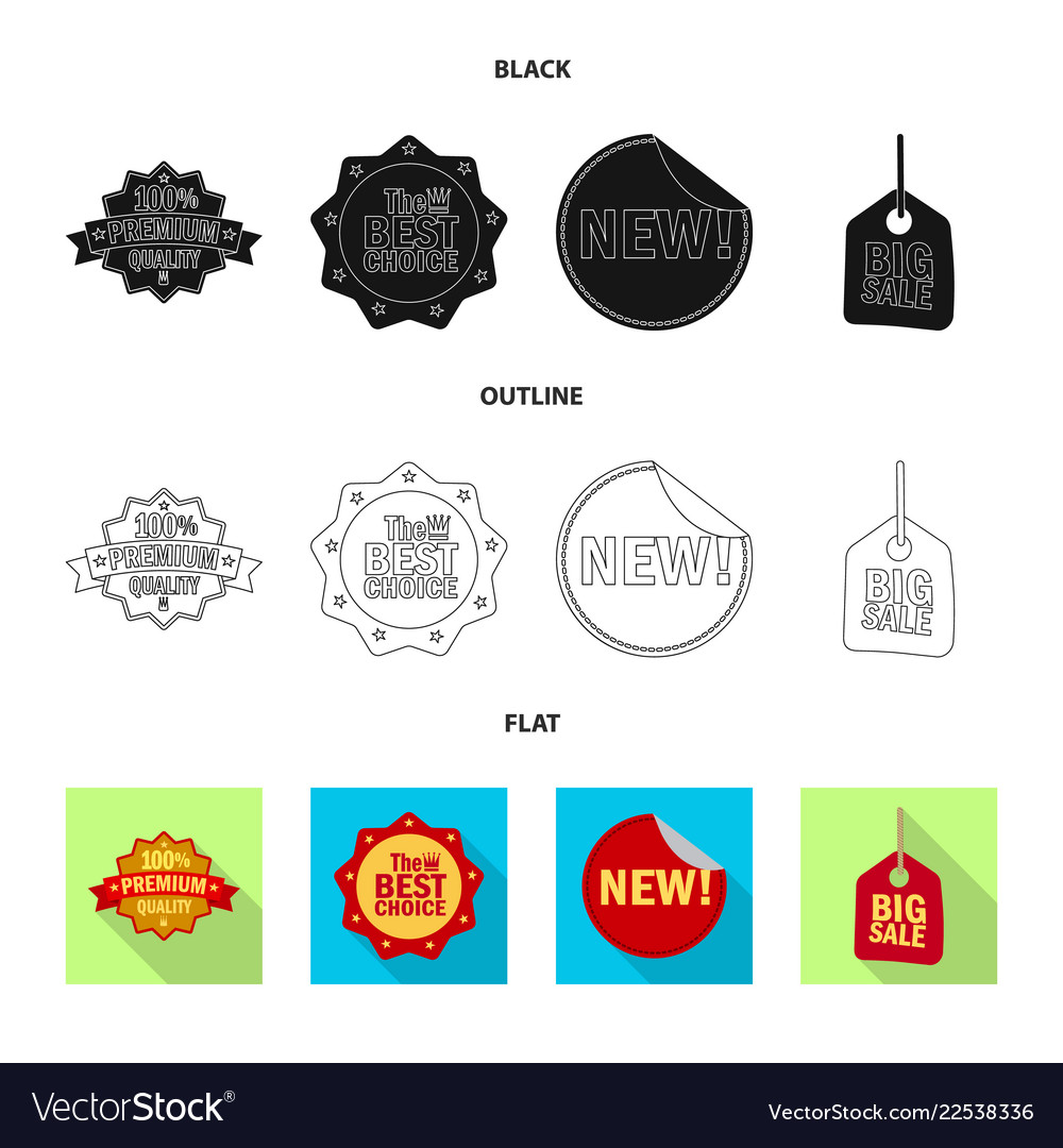 Isolated object of emblem and badge sign set Vector Image Isolated object of emblem and badge sign set