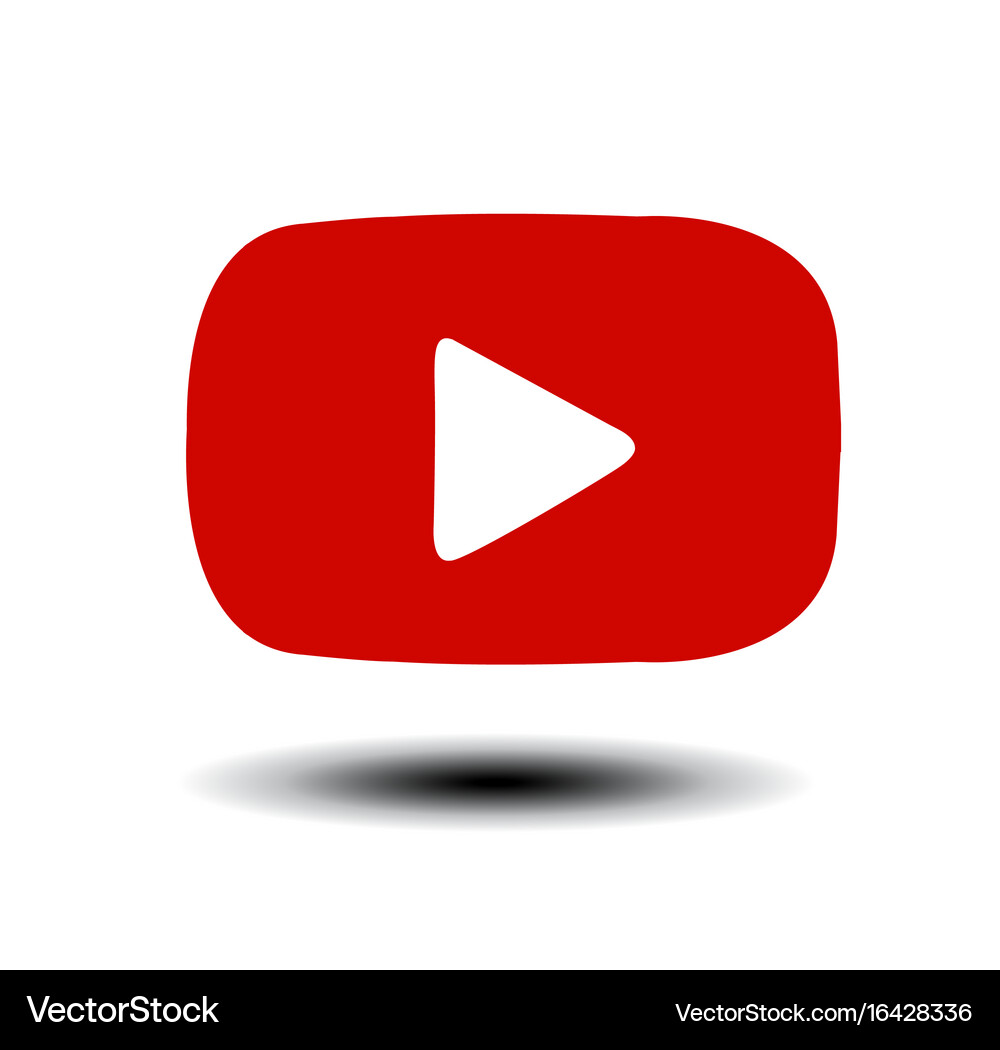 Play Button Icon - Red Royalty Free Vector Image