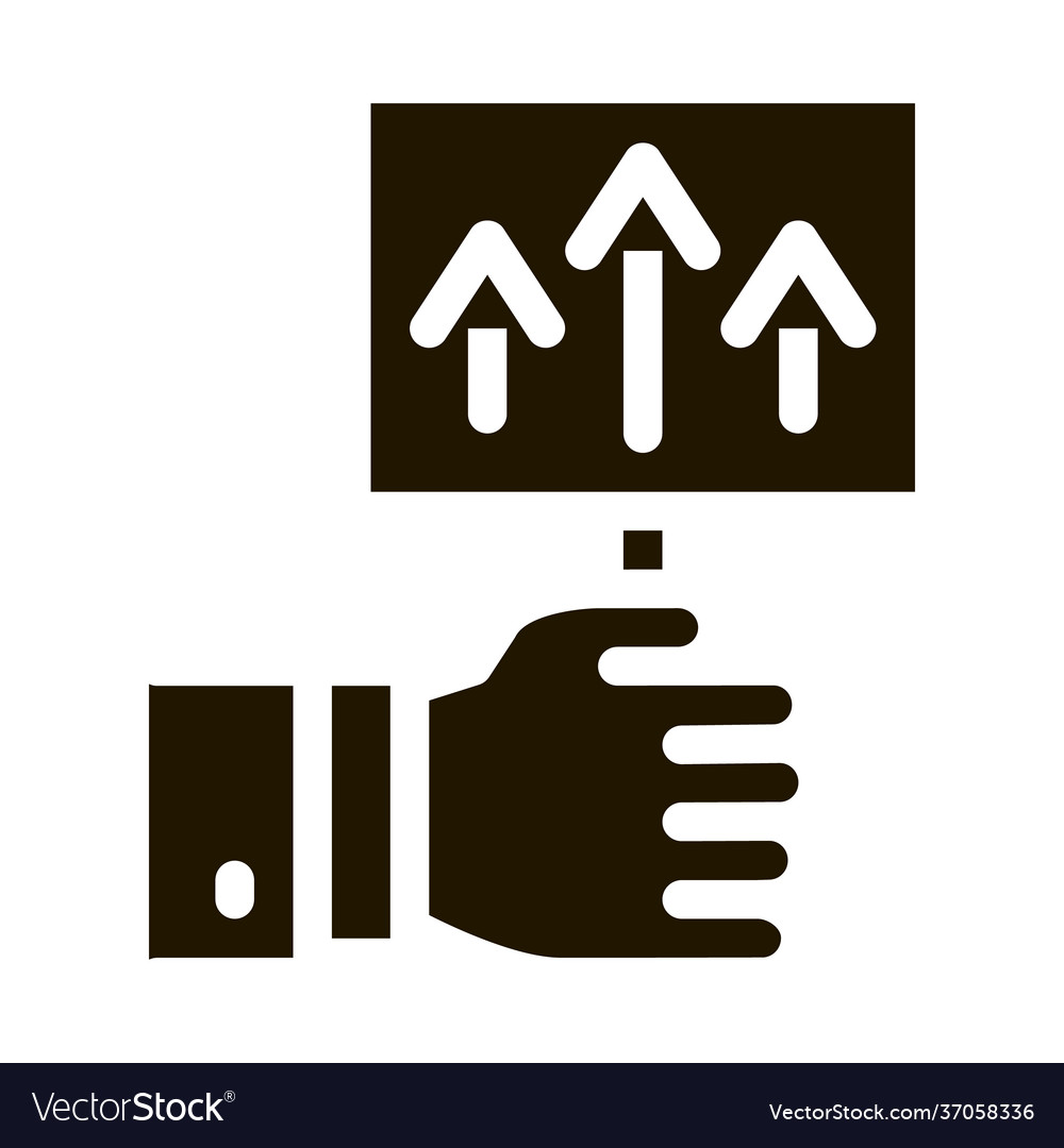 Pointer only up icon glyph