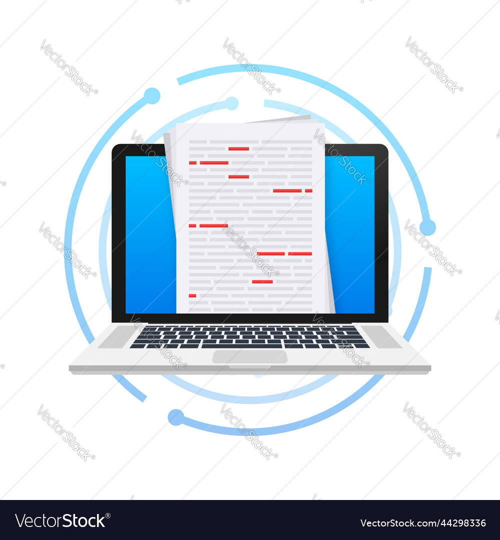 Proofreader checks transcription written text