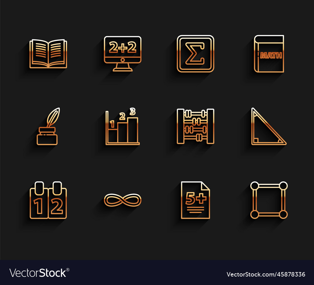 Set line mathematics function cosine vector image Set line mathematics function cosine