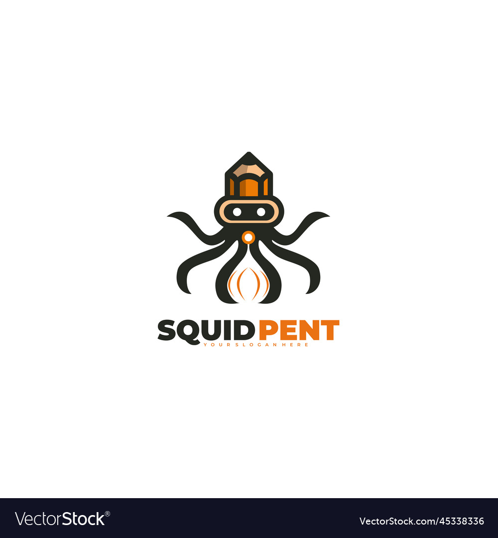 Squid pen logo template design