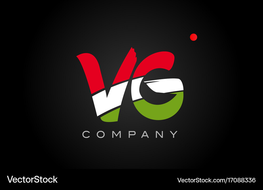 Vg V G Alphabet Letter Logo Combination Icon Vector Image