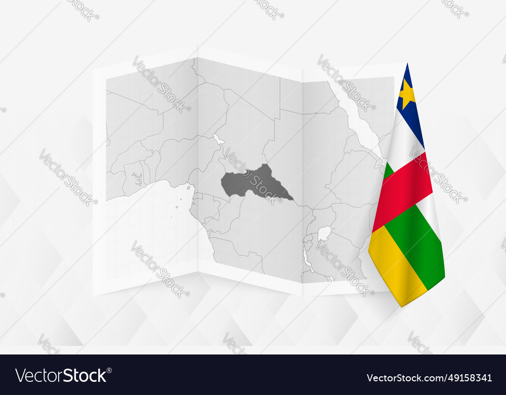 A grayscale map of central african republic Vector Image