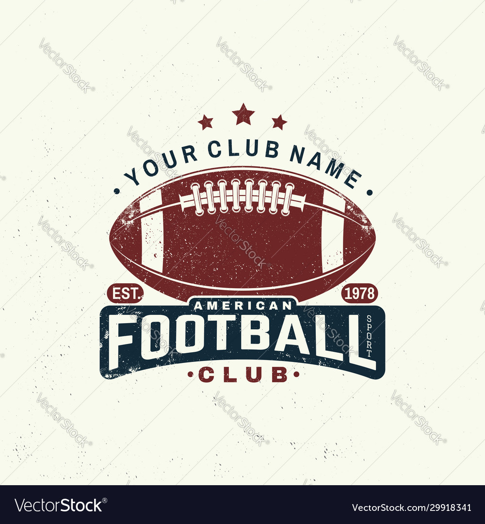 American football or rugby club badge Royalty Free Vector