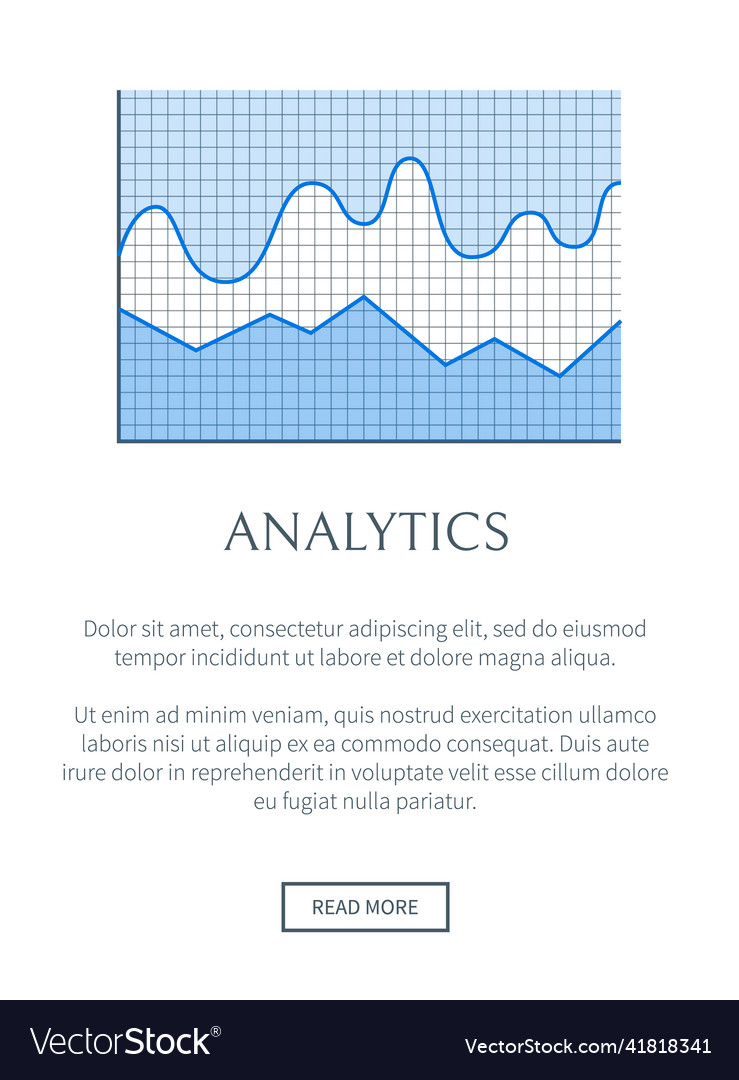 Analytics web page and chart vector image Analytics web page and chart