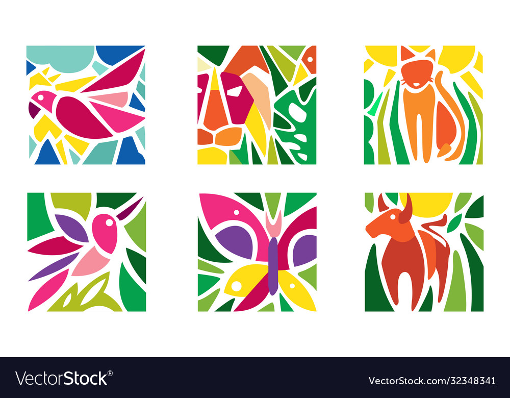 Animal Print Abstract Pattern Set
