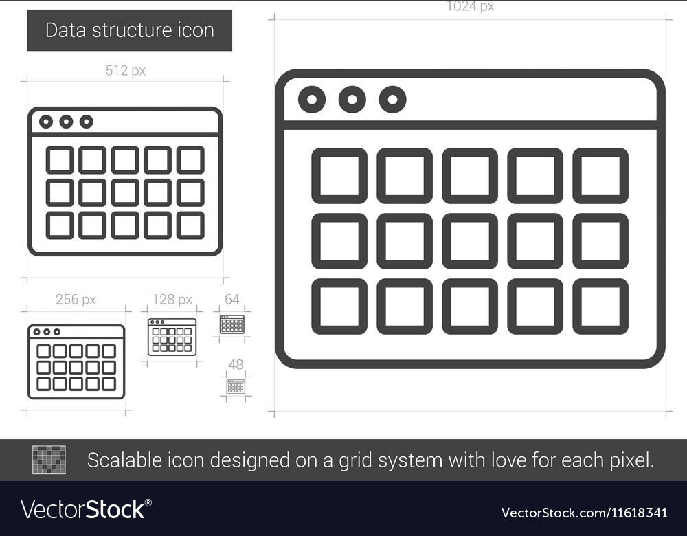 Data structure line icon