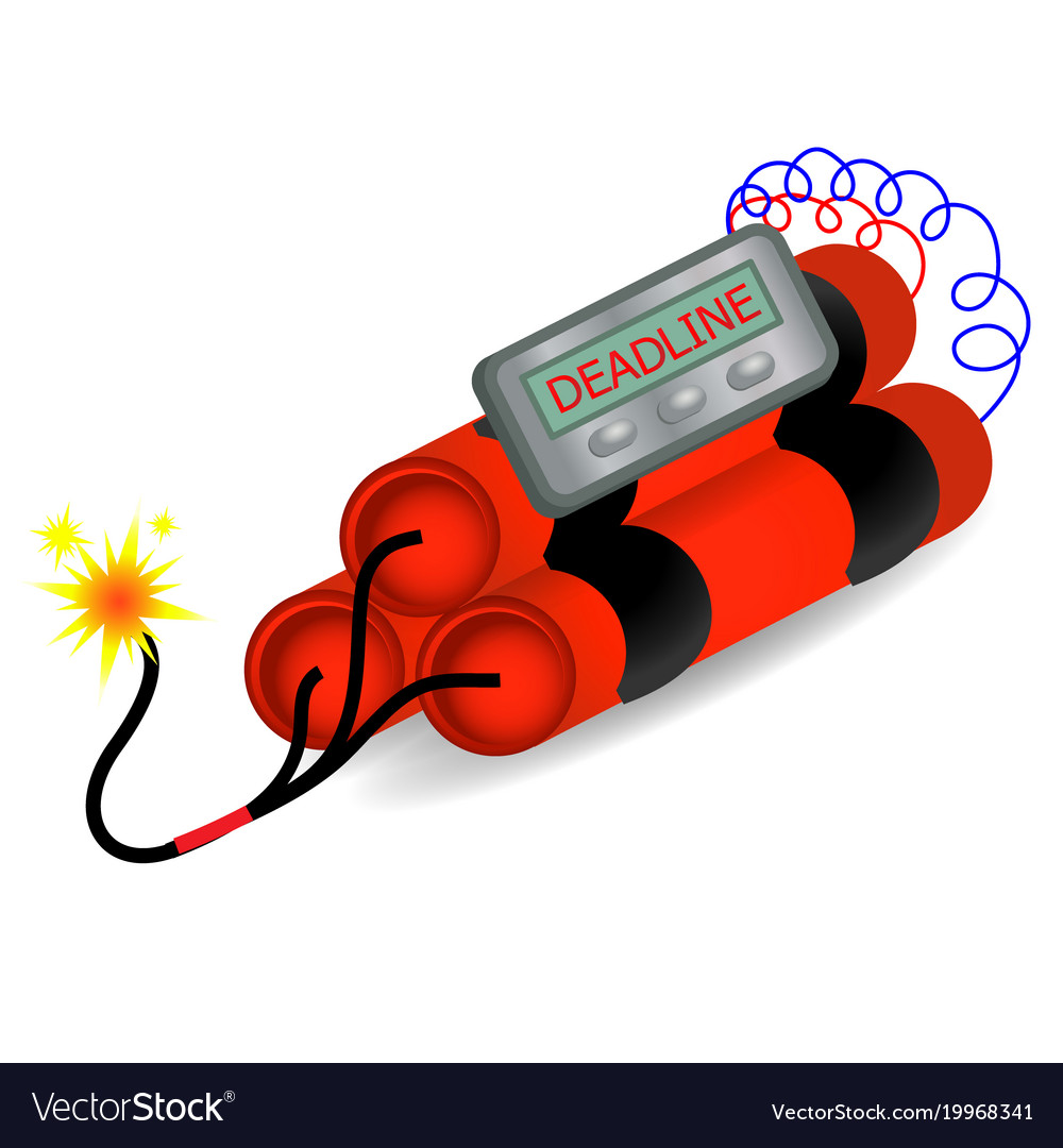 Deadline time bomb explosion danger concept