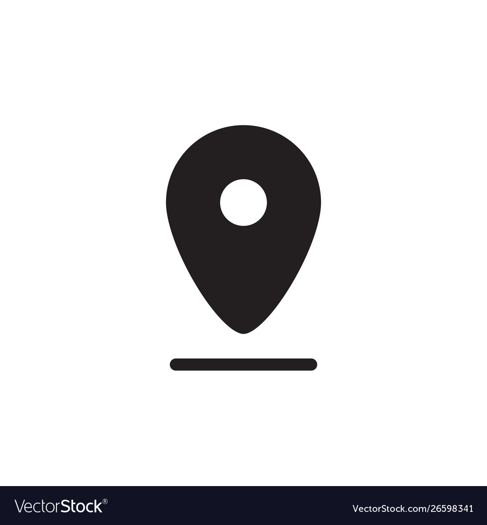 Flat glyph gps navigation map marker pointer