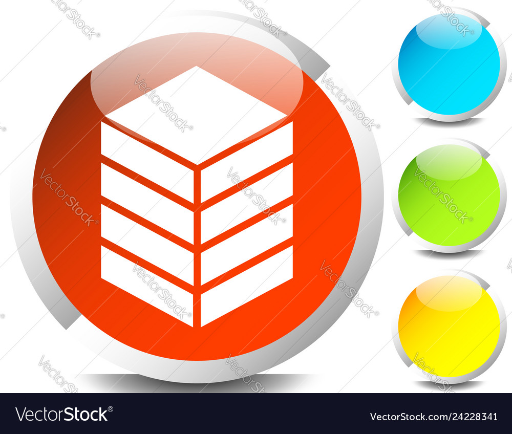 Icon with tower rack storage container datacenter Vector Image Icon with tower rack storage container datacenter