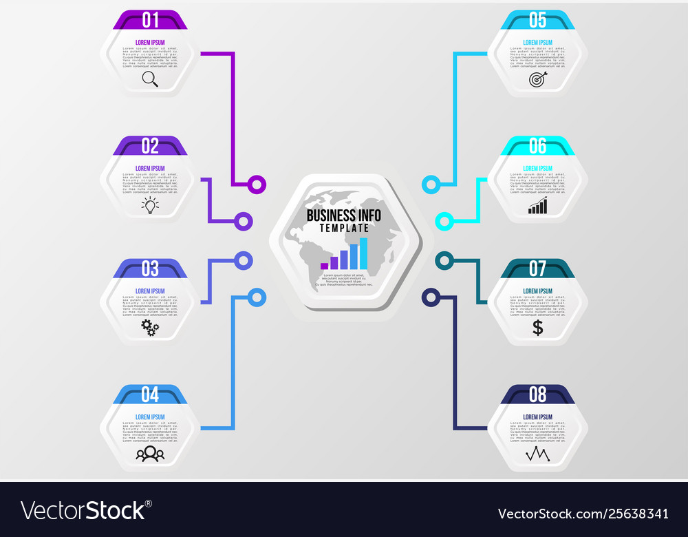 Infographic design template with options steps