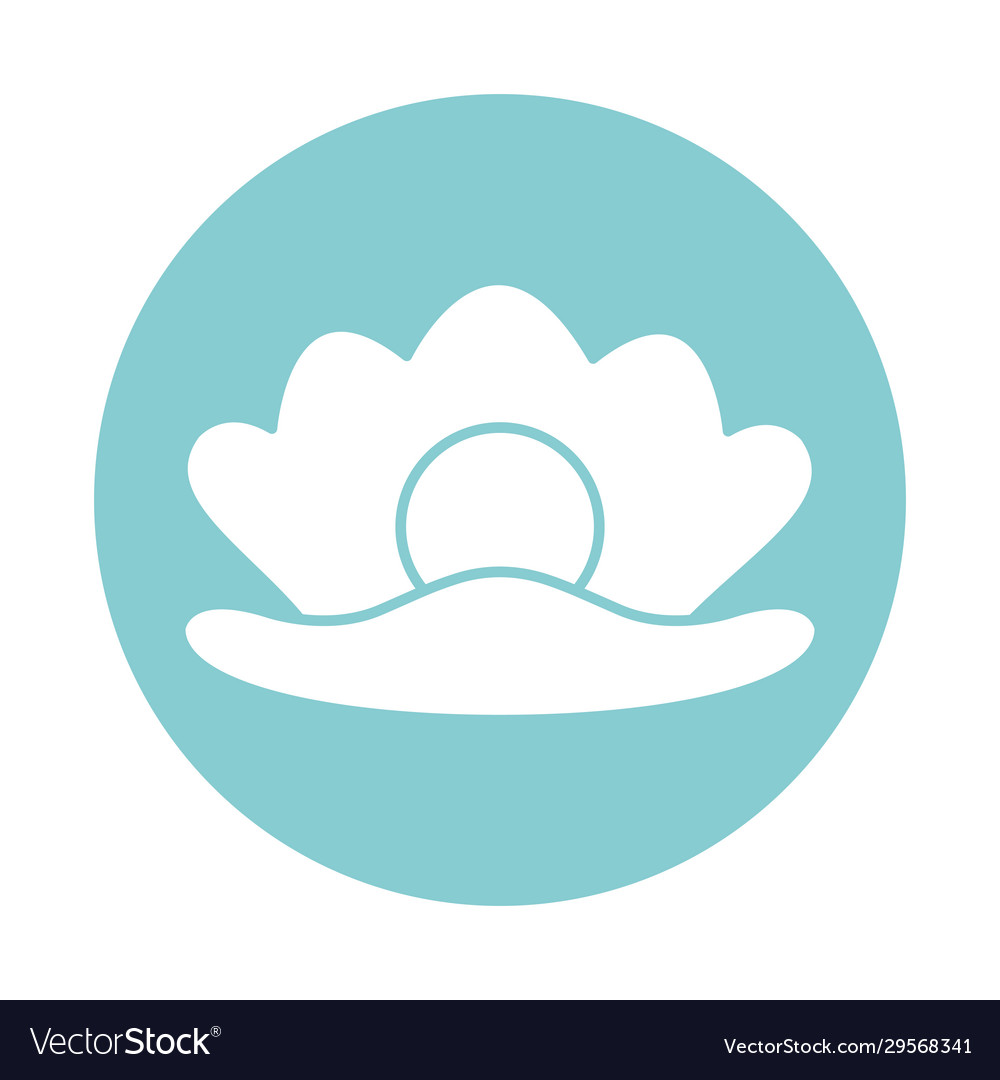 Isolated oyster block style icon design