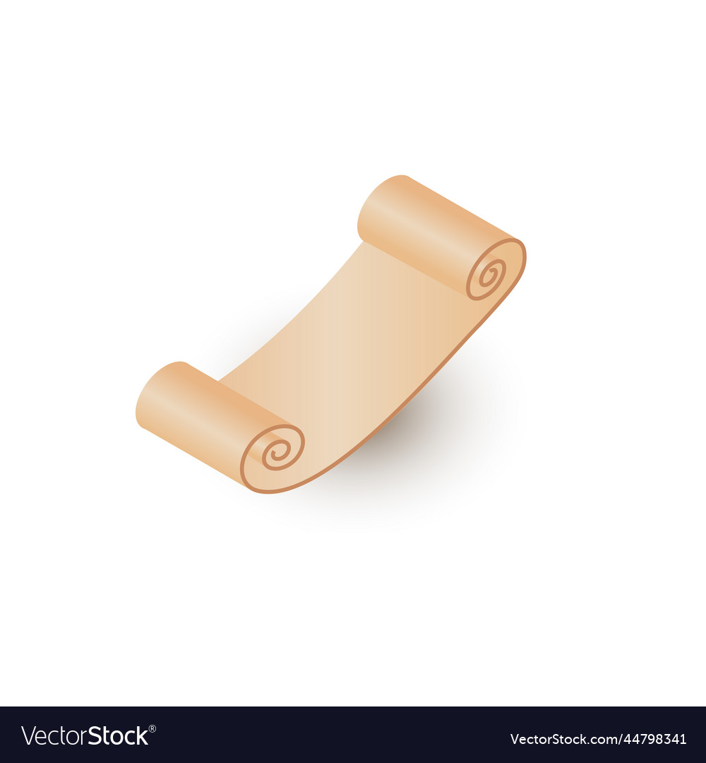 Isometruc scroll game icon of vintage