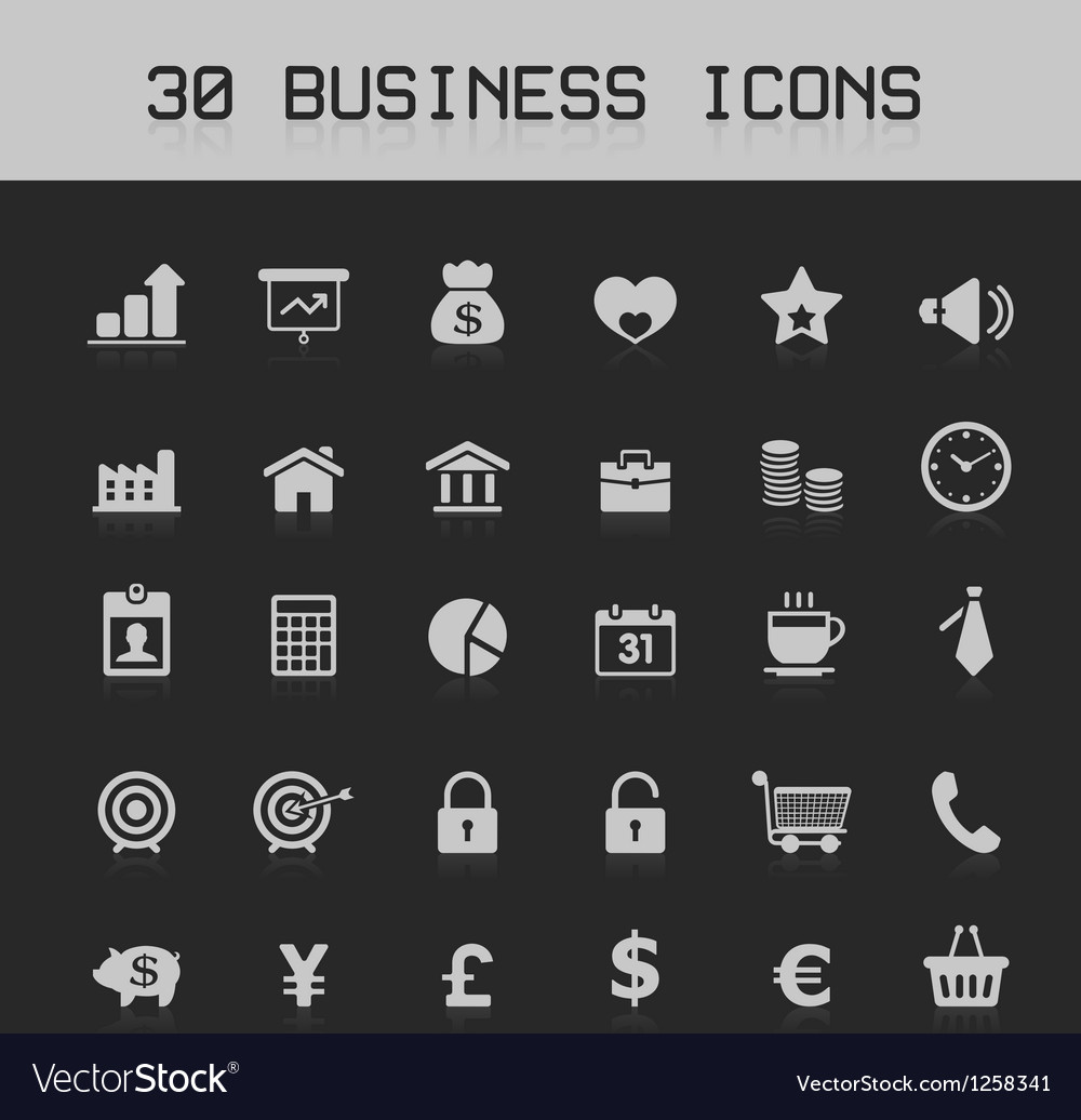 Light business design element icon set