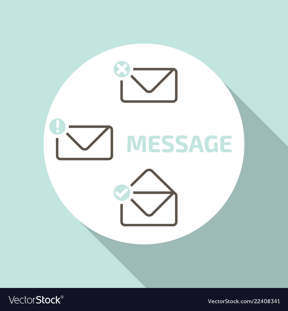 New message icons setmobile popup window vector image New message icons setmobile popup window