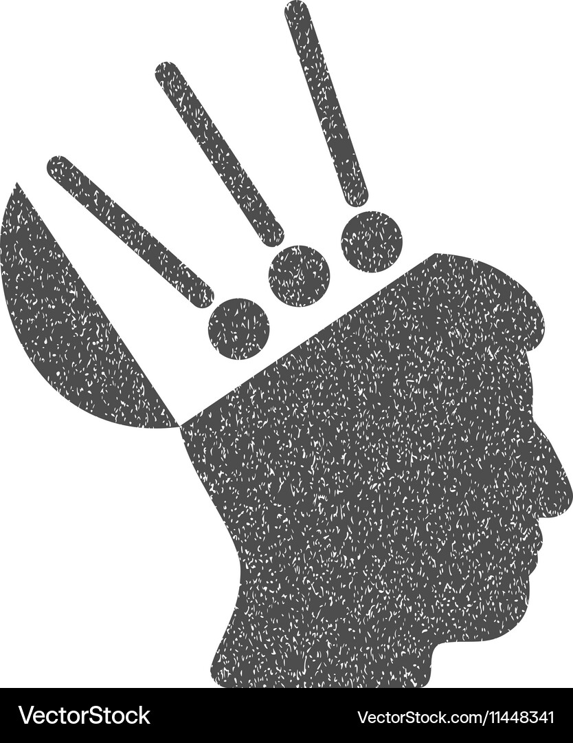 Open Mind Interface Grainy Texture Icon Royalty Free Vector