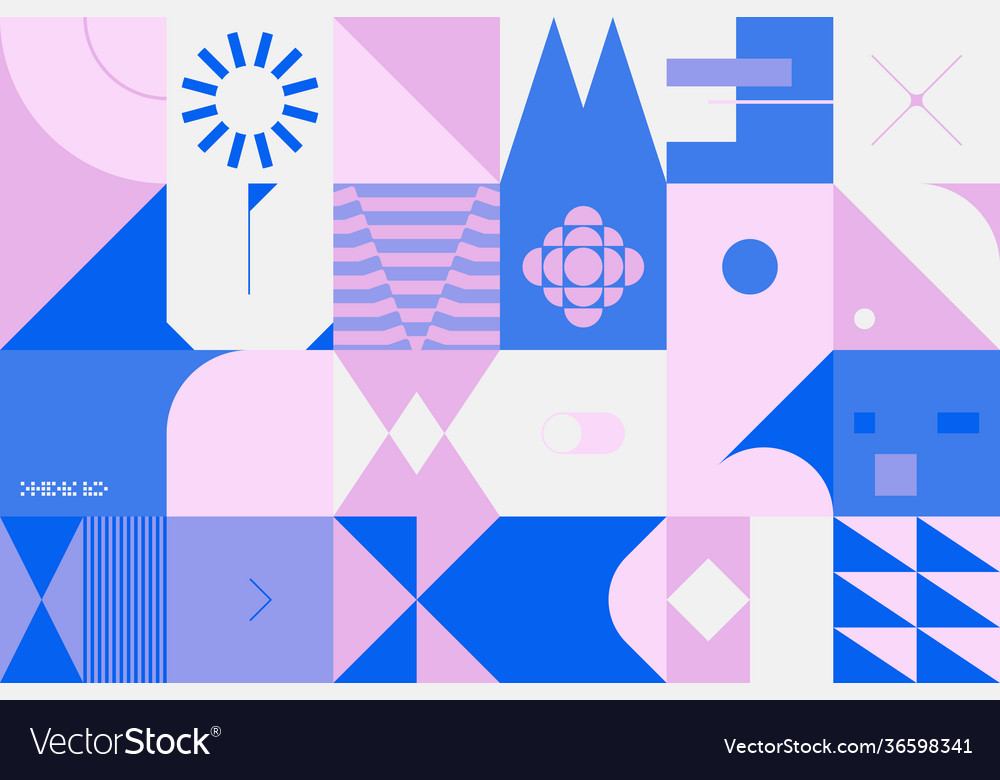 Retro future abstract pattern vector image Retro future abstract pattern