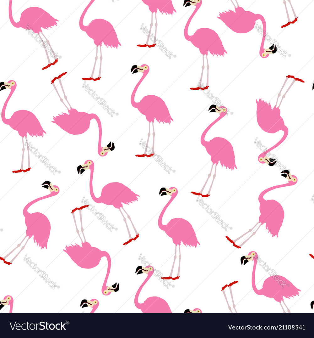 Seamless flamingo pattern