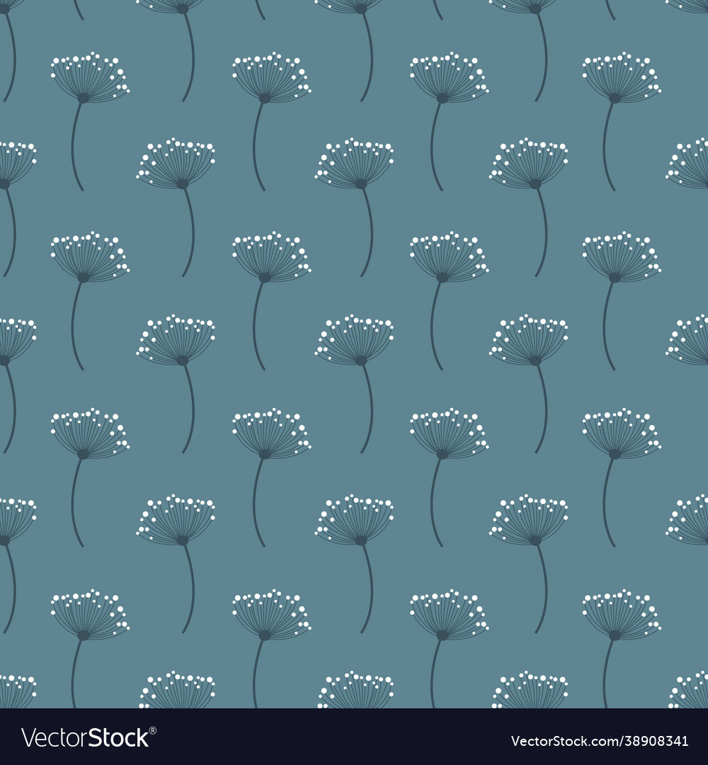Seamless pattern on a gray dill background vector image Seamless pattern on a gray dill background